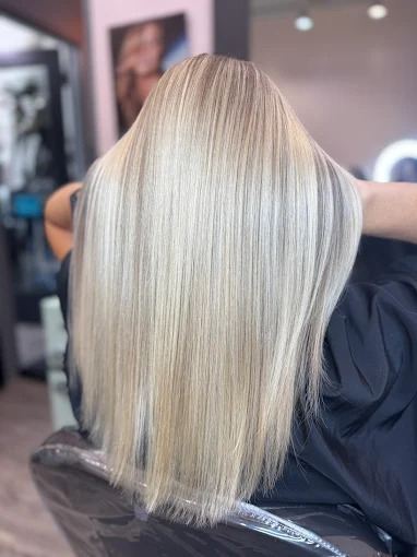Blonde balayage by Ivy Pham