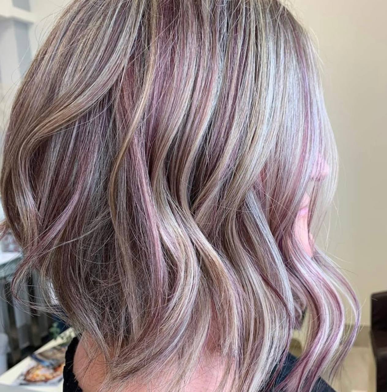 Pink and silver highlights by Ivy Pham